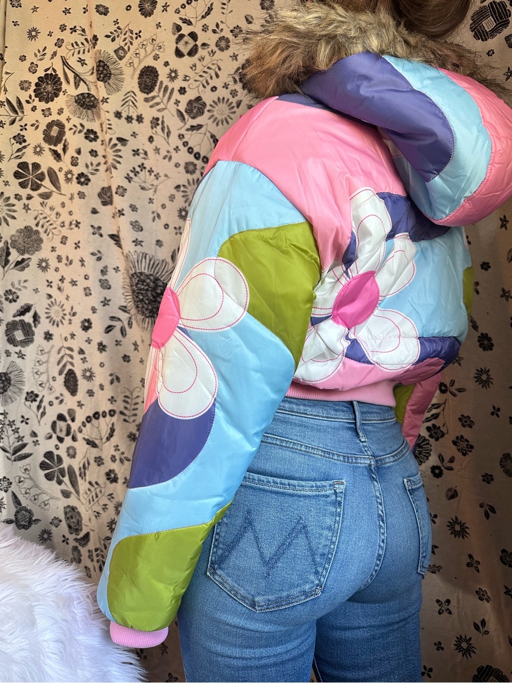 Dolls Kill • x Delia’s Show & Tell Colorful Floral Quilted Puffer Jacket - Picture 16 of 16